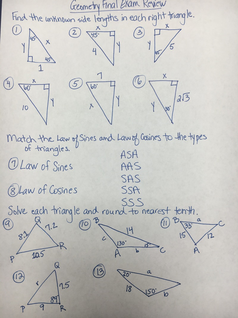 honors geometry summer assignment